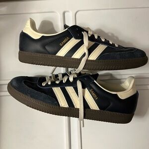 Adidas Samba Navy and Cream Sneakers